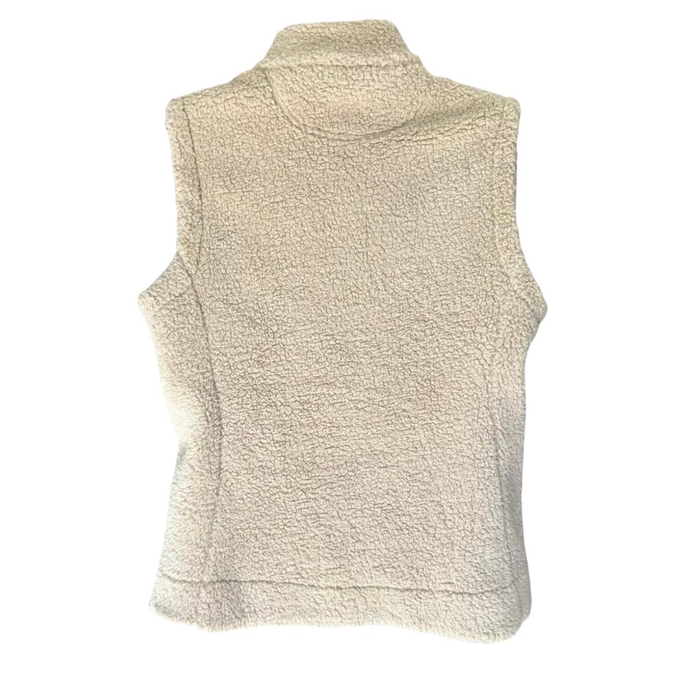 Calvin Klein Beige Sherpa Vest Women’s M Zip Up Sleeveless Cozy Layering Jacket - Picture 3 of 6